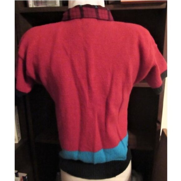 SOPHSTICATES PETITES red knit top Size P - Picture 3 of 3